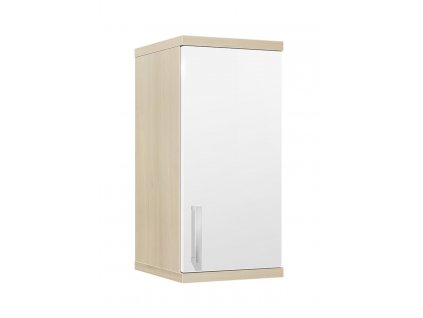 Závěsná koupelnová skříňka s dvěmi policemi K 9 š. 30 cm akát bílá