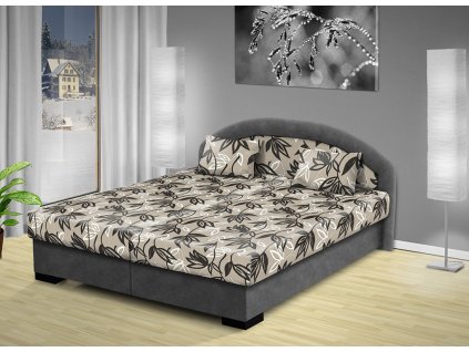 Manželská postel s úložným prostorem Lenka 170x200 cm šedá