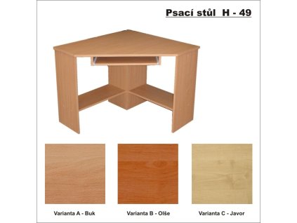 Psací stůl rohový H-49