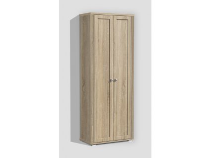 Předsíň retro vysoká skříň s policemi a dvířky PRE26 š. 70 cm dub sonoma