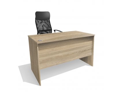 Jednoduchý kancelářský psací stůl Alfa 82 š. 120 cm dub sonoma světlý