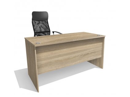 Jednoduchý kancelářský psací stůl Alfa 83 š. 140 cm dub sonoma světlý
