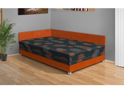 Čalouněná postel Aneta 110x200 cm oranžová
