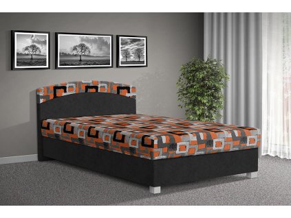 Čalouněná postel s úložným prostorem Aurelie 140x200 cm černá
