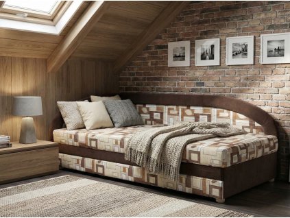 Válenda s úložným prostorem Linda hnědá