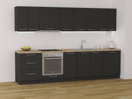 Moderní kuchyňská linka BÁRA N-004 antracit dub sonoma