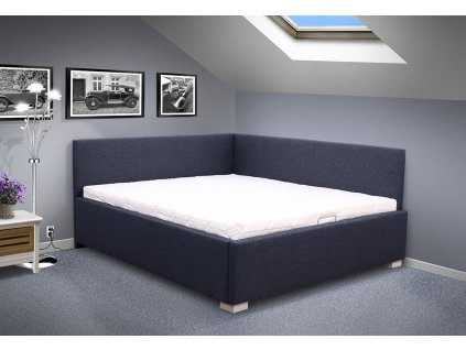 Moderní postel Martina s motorovým otevíráním úložného prostoru 120cm modrá