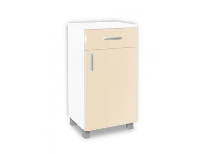 Koupelnová skříňka s policemi a zásuvkou K25 š. 40 cm bílá jasmín lesk