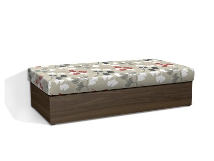 Vyšší válenda s úložným prostorem Senior 80x200 cm ořech béžová