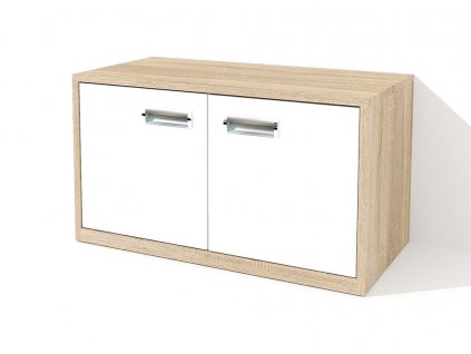 Spodní skříňka SZ 80 v dekoru dub sonoma s bílými dveřmi vhodná do sestav s našimi výklopnými postelemi
