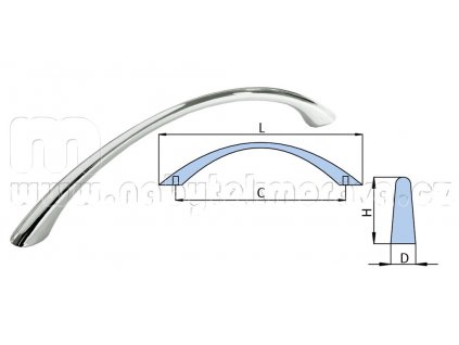 Úchytka obyčejná chrom