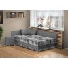 Čalouněná postel s úložným prostorem Robin 140x200 cm v šedé barvě