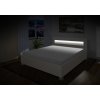 Luxusní postel Mia s LED osvetlením a s úložným prostorem 160x200 cm béžová