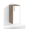 Závěsná koupelnová skříňka s policí K6 š. 30 cm v dekoru dub sonoma tmavý s bílými dvířky