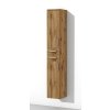 Vysoká koupelnová skříňka se zásuvkami a dvířky K14 š. 30 cm v dekoru dub wotan