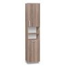 Koupelnová skříňka s košem na prádlo K17 š. 40 cm dub sonoma tmavý