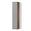 Předsíň úzká vysoká skříň s policemi PR07 š. 40 cm ořech lyon šedá