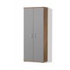 Předsíň vysoká skříň s policemi PR09 š. 80 cm ořech lyon šedá