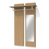Předsíň věšák na zeď se zrcadlem PR01C š. 76 cm buk