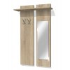 Předsíň věšák na zeď se zrcadlem PR01A š. 76 cm dub sonoma světlý