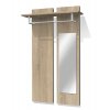 Předsíň věšák na zeď se zrcadlem PR01C š. 76 cm dub sonoma světlý