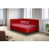 Moderní postel Mia Robin 140x200 cm s LED světlem, s úložným prostorem v červené barvě