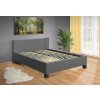 Moderní čalouněná postel s úložným prostorem a LED osvětlením Luna 180x200 cm šedá