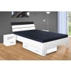 Moderní dřevěná postel Darina s úložným prostorem 160x200 cm bílá