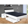 Moderní dřevěná postel Darina s úložným prostorem 160x200 cm bílá