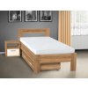 Moderní kvalitní dřevěná postel s úložným prostorem Sandra 180x200 cm ořech lyon