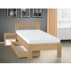Moderní kvalitní dřevěná postel s úložným prostorem Sandra 90x200 cm buk