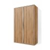 Vysoká šatní skříň s posuvnými dveřmi s tyčí a policemi Alfa 33 š. 140 cm orech lyon
