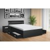 Moderní kvalitní dřevěná postel s úložným prostorem RAMI M 120x200 cm antracit