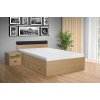Moderní kvalitní dřevěná postel s úložným prostorem RAMI M 160x00 cm buk