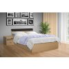 Moderní kvalitní dřevěná postel s úložným prostorem RAMI M 160x00 cm buk