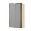Předsíň vysoká skříň s policemi a posuvnými dveřmi PR16 š. 100 cm buk šedá
