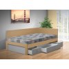 Kvalitní postel s úložným prostorem a s čely Iveta 110x200 cm buk