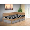Kvalitní postel s úložným prostorem a s čely Iveta 110x200 cm ořech lyon černobílá