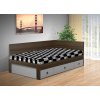 Kvalitní postel s úložným prostorem a s čely Iveta 110x200 cm ořech černobílá