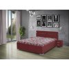 Manželská postel Lora s lehací plochou 160x200cm v bordó barvě čalounění