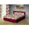 Manželská postel s úložným prostorem 170x200 cm bordó