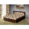 Manželská postel s úložným prostorem 170x200 cm hnědá