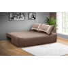 Moderní rozkládací pohovka s úložným prostorem pro každodenní spaní Ostrava 140 cm hnědá