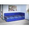Čalouněná válenda Mirka s úložným prostorem a s čely o rozměru 90x200 cm v modré barvě