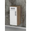 Závěsná koupelnová skříňka K26 š. 30 cm v dekoru dub sonoma s bílými dvířky