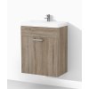 Koupelnová umyvadlová skříňka s keramickým umyvadlem v dekoru dub sonoma