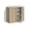Retro koupelnová skříňka s dvířky KR1 š. 90 cm dub sonoma