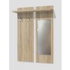 Předsíň retro  věšák se zrcadlem a policí PRE11A š. 96 cm dub sonoma