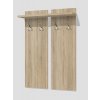 Předsíň retro  věšák se zrcadlem a policí PRE11B š. 96 cm dub sonoma