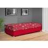 Čalouněná válenda s úložným prostorem Belinda, matrace 90x200 cm, červená